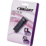 Hub Mini Usb 2.0 4 Saídas Preto - Bright