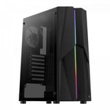 Gabinete Gamer Aerocool Mecha Preto Rgb Lateral Vidro