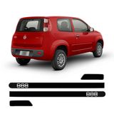 Friso Lateral Fiat Novo Uno 2010 A 2020 2 Pts Com Nome 572a