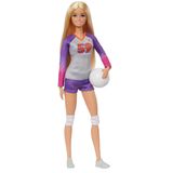 Boneca Barbie Feita Para Mexer Profissões Jogadora De Vôlei Hkt72 Mattel