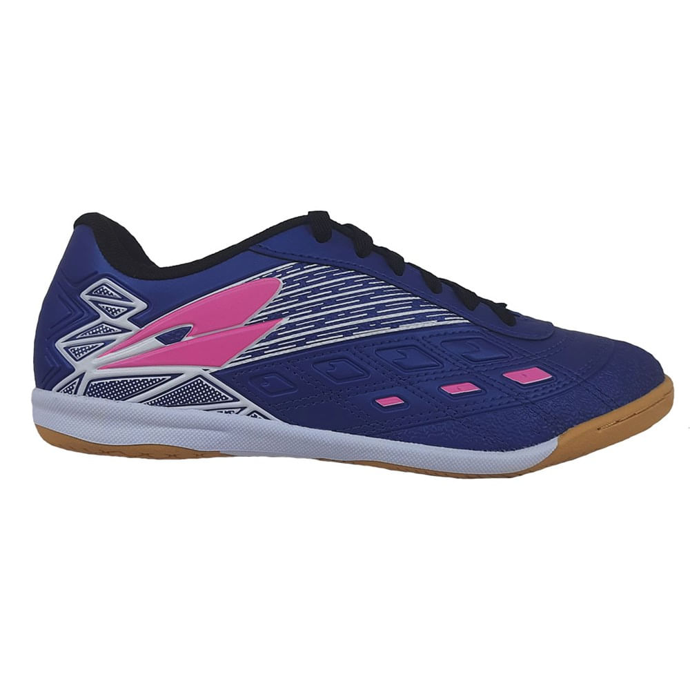 Chuteira Futsal Dray Topfly 384 Feminino Azul Marinho/pink