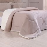 Coberdrom Duetto Queen Malha 100% Algodão Sherpa 220x240cm Castanha