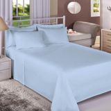 Jogo De Cama Casal 100% Algodão Premium Plus 4 Peças Azul
