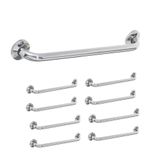 Alça De Apoio Banheiro 40cm Barra Kit 8 Uni Idoso Cadeirante Deficiente Acessibilidade Banheiro