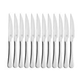 Kit 12 Facas Mesa Churrasco Hercules Olimpia Aço Inox