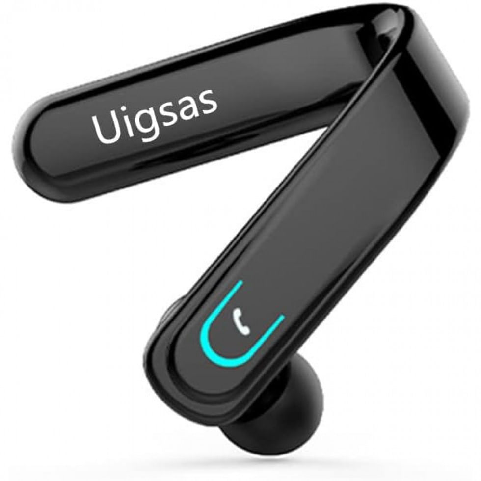 Fone De Ouvido Sem Fio Headset Bluetooth Para Chamadas Com Microfone, Uigsas, Preto