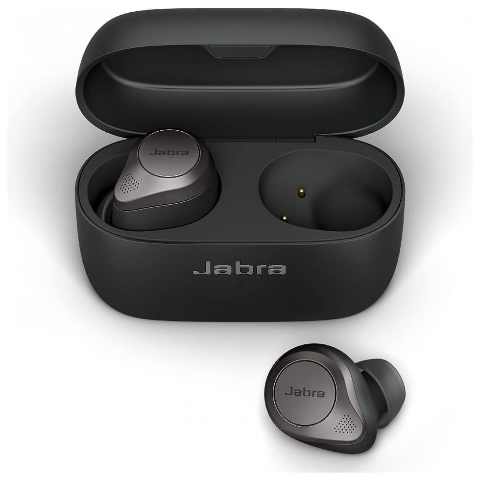 Fone De Ouvido Sem Fio Earbuds Bluetooth Com Cancelamento De Ruidos E Alexa Integrada, Jabra 100 99190000 02, Preto