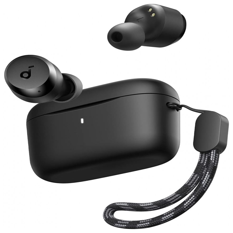 Fones De Ouvido Bluetooth Com 28h De Reprodução, Resistente À Água E 2 Microfones, Soundcore A20i, Preto