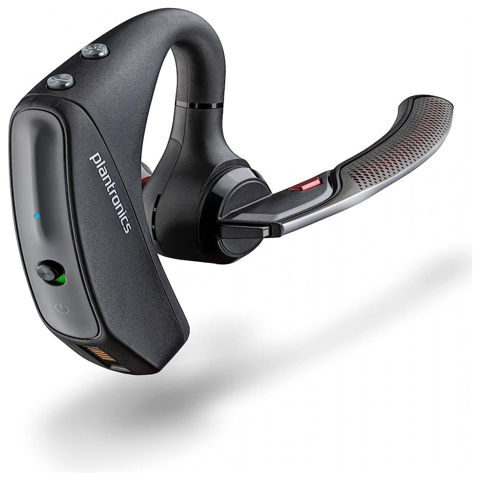 Voyager 5200 Fone De Ouvido Bluetooth Sem Fio Com Microfone E Zero Ruido, Poly Plantronics Polycom 203500 01, Preto