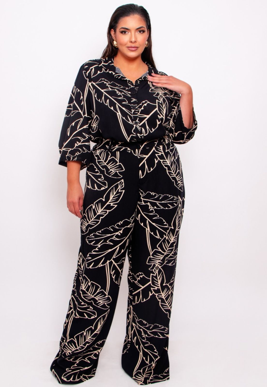 Conjunto Feminino Plus Size Estampado