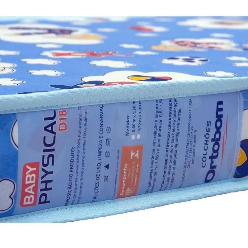 Berço Mini Cama Classic Areia Fosco Pés Amadeirado Com Colchão D18 - Reller Móveis