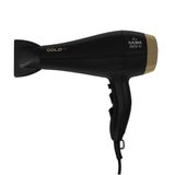 Secador De Cabelo Ga.ma Italy Gold Íon Com Ceramic Íon 2200w Preto/dourado 220v