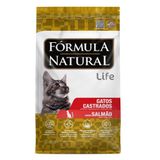 Ração Fórmula Natural Life Sabor Salmão Para Gatos Adultos Castrados - 1 Kg