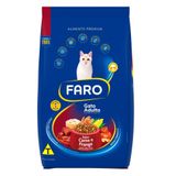 Ração Seca Faro Carne E Frango Para Gatos Adultos - 20 Kg