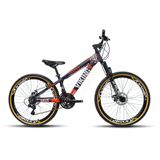 Bicicleta Vikingx Tuff Aro 26 Vmaxx Freio A Disco Mec Cambios Shimanos 21v Roxo Laranja