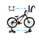 Bicicleta Viking Aro 26 Tuffx25/30 Vmaxx Freio Hidráulico 21v Preto Amarelo