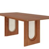 Mesa Para Sala De Jantar Valentina 210cm Retangular Sem Vidro Cinamomo