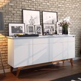 Buffet Para Sala De Jantar Branco Acetinado Classic 1.6 Imcal