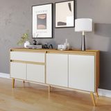 Buffet Para Sala 4 Portas 1 Gaveta Nature Off White Ravi Peternella