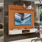 Home Ripado Para Tv Até 60 Polegadas Suspenso Nature Off White Hopos Jm Móveis