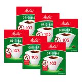 Kit 6 Filtros Descartáveis de Café 103 Melitta 30 Unidades