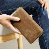 Nova Tendência Masculina Vintage Moda Long Wallet Couro Split Me