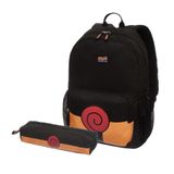 Mochila De Costas Naruto Uzumaki Escolar Com Estojo Infantil