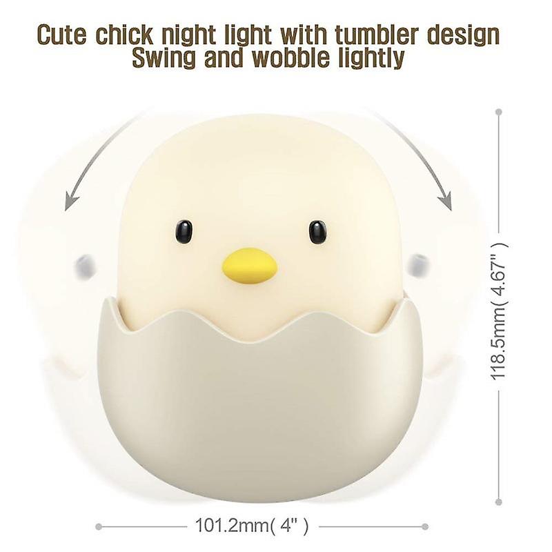 Led Night Light Animal Egg Chick Forma Recarregável Noite La