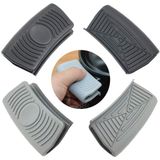 2 Pares Suportes De Pote De Silicone Suporte De Mão Grampo De Mão Durável Alça De Panela Antiderrapante Aperto De Cabelo Cuidado Protetor Pa