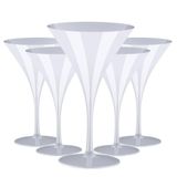 Jogo Com 5 Taças Kit Festa Martini 290ml Espumante Drinks Branco