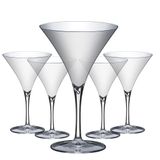 Jogo Com 5 Taças Kit Festa Martini 290ml Espumante Drinks Transparente