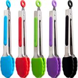 Pinças De Cozinha Conjunto Mini Pequenas Pinças De 7 Polegadas Heavy Duty Colorful Steel Color Steel Silicone Cooking Tongs Com Dicas De Silicone Ant