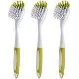 Lavar Pincéis Para A Cozinha De Cozinha Esfregando Com Cerdas Duráveis (verde-amarelo 3pcs)
