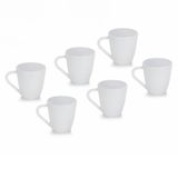 Jogo 12 Xícaras Shrink Branca Chá Café Acrílico 80ml Alça