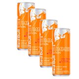 Kit 4 Energético Red Bull The Summer Edition Sabor Morango E Pêssego 250ml