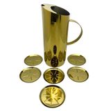 Conjunto Para Suco Aço Inox Dourado Fineza