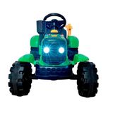 Trator Com Caçamba Carro Elétrico 12v Bang Toys Truck - Verde