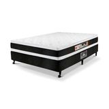 Cama Box Casal Castor Black E White Air Double Face D45 138x188x54 + Box Castor