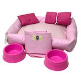 Kit Cama Maternidade Courino 53x43 Rosa Lion Pet