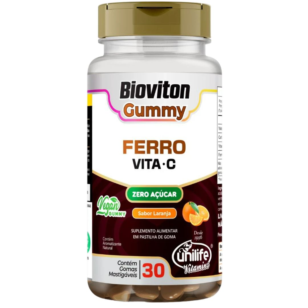 Bioviton Gummy Ferro E Vitamina C Unilife 30 Gomas