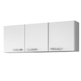 Armário Aéreo 3 Portas Parma 150cm Lumil Móveis Branco
