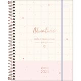 Tilibra - Planner Espiral 17,7 X 24 Cm Soho 90 G 2025 - Xadrez E Faixa Rosa Adventures