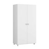 Armário Multiuso 2 Portas com Rodízios AR-70 Branco Ditália