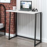 Mesa De Computador Dobrável Industrial 80 Cm Aço Preto Branco Fit Art Panta