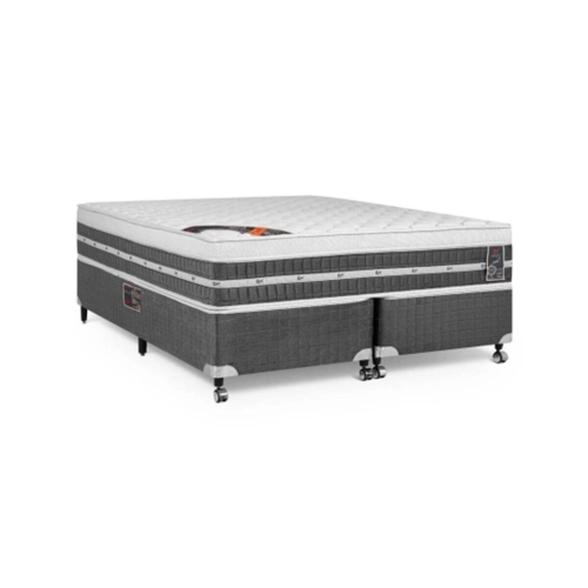 Cama Box King Castor Premium Gel Pocket 193x203x59 + Box Castor