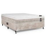 Cama Box Casal Castor Premium Tecnopedic 138x188x57 + Box Castor