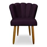 Cadeira Para Mesa De Jantar Flor Moderna Balaqui Decor Roxo