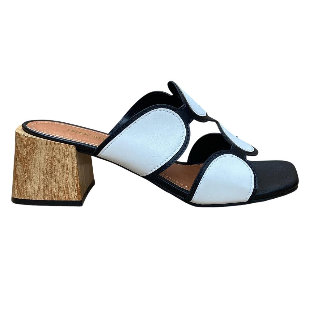 Tamanco Tree Shoes Ref 167.10508 Preto/branco 037