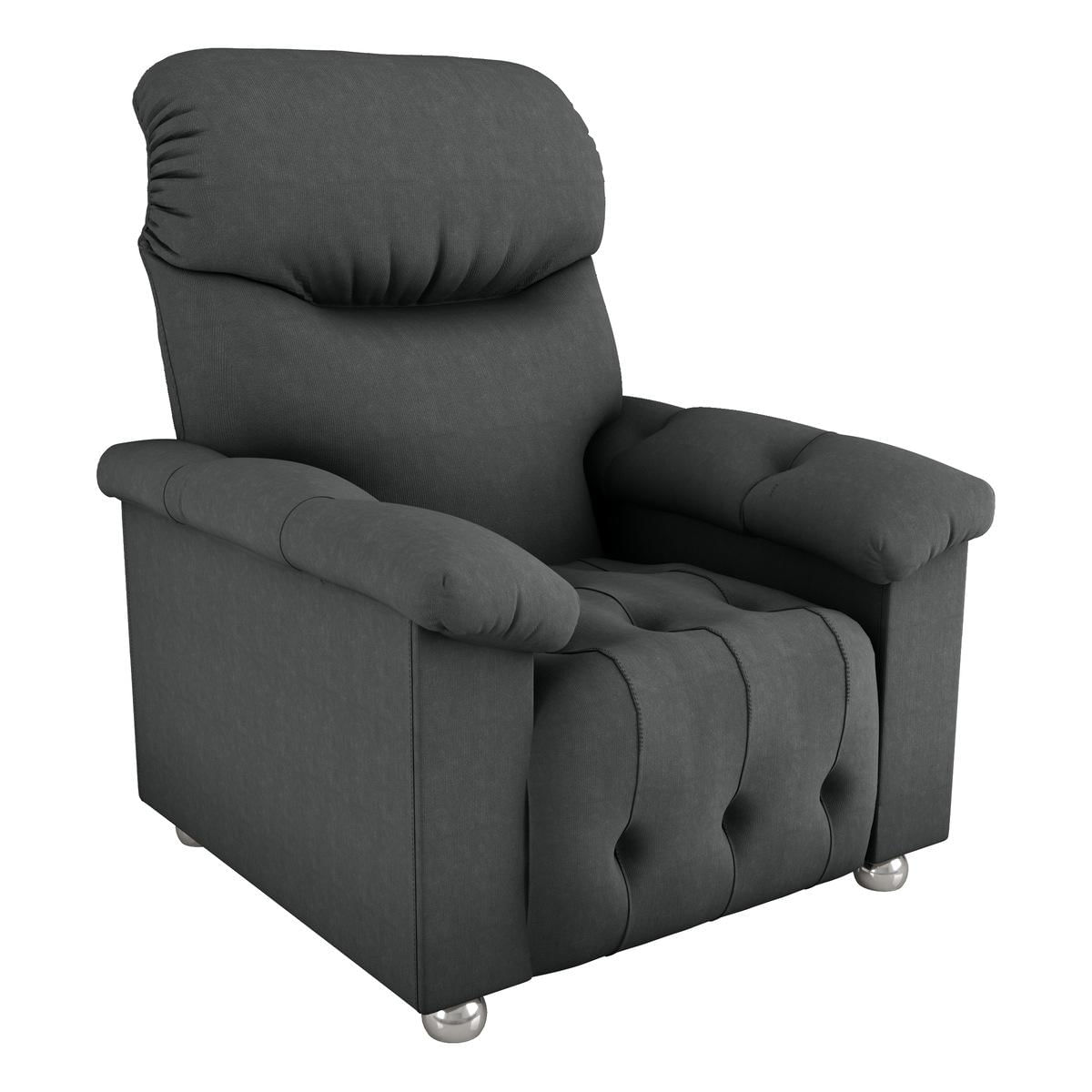 Poltrona Retrátil E Reclinável 83cm Tecido Suede Multimóveis Cr45262 Cinza