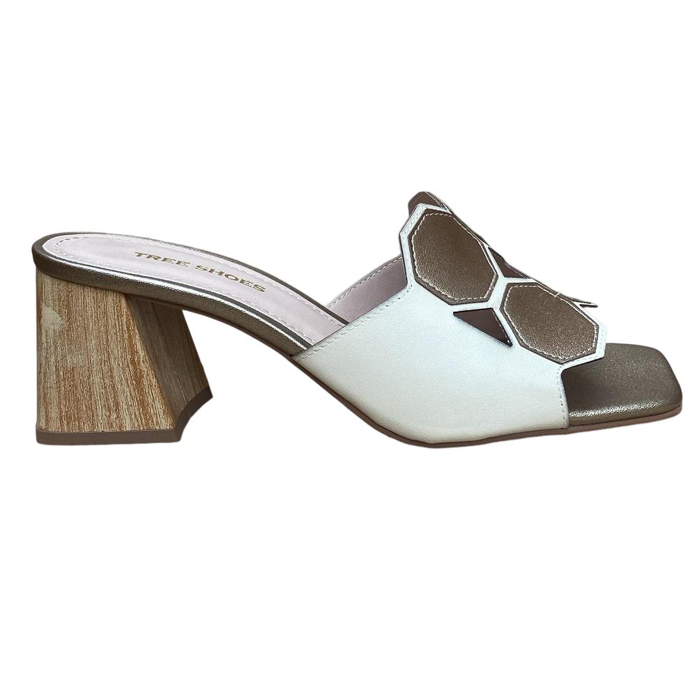 Tamanco Tree Shoes Ref 193.11664 Branco/dourado 037